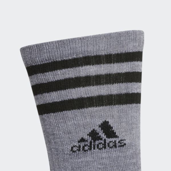 Adidas Cushioned Mixed Crew Socks 6 Pairs Black