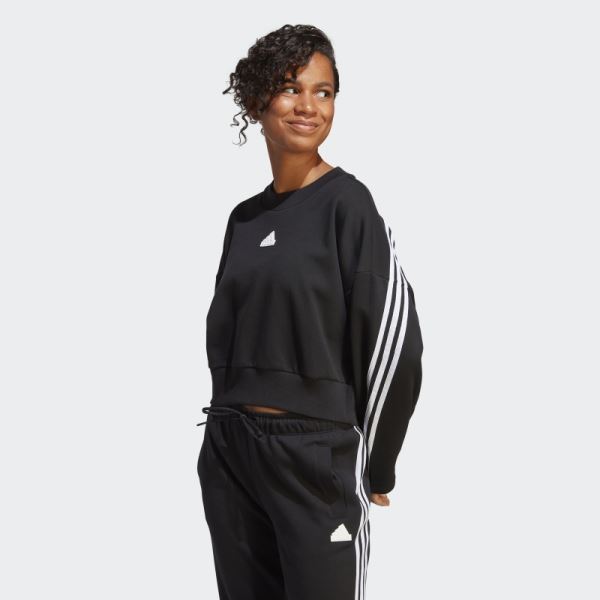 Black Future Icons 3-Stripes Sweatshirt Adidas