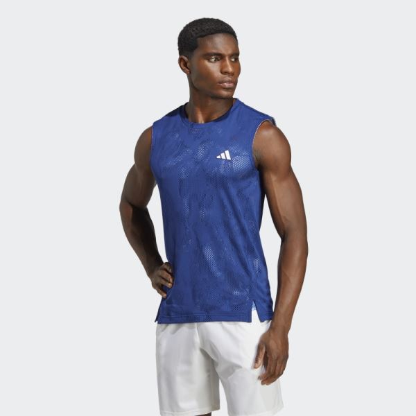 Adidas Melbourne Tennis Sleeveless Tee Victory Blue