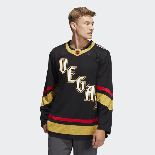 Adidas Golden Knights Authentic Reverse Retro Wordmark Jersey Black