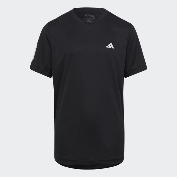 Black Club Tennis 3-Stripes Tee Adidas