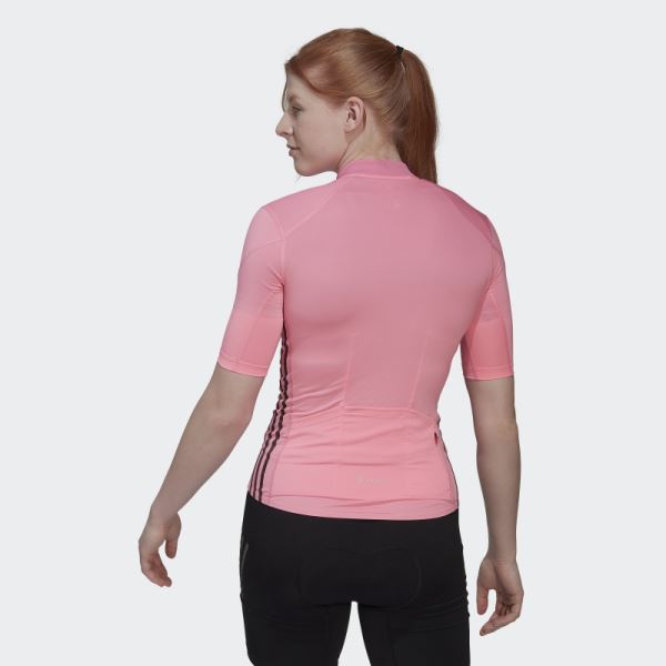 The Short Sleeve Cycling Jersey Pink Adidas