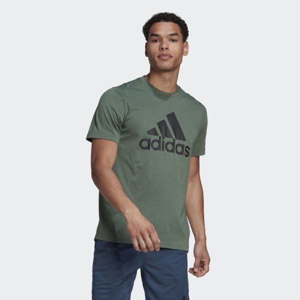 Green Oxide Adidas AEROREADY Designed 2 Move Feelready Sport Logo Tee