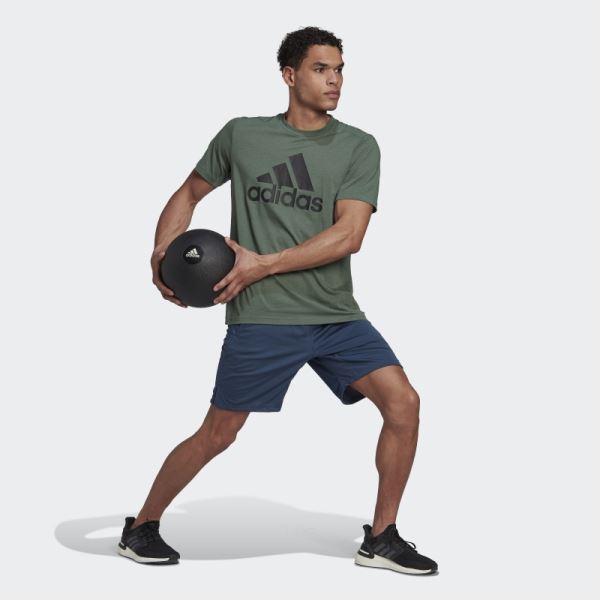 Green Oxide Adidas AEROREADY Designed 2 Move Feelready Sport Logo Tee