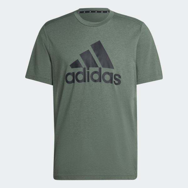 Green Oxide Adidas AEROREADY Designed 2 Move Feelready Sport Logo Tee