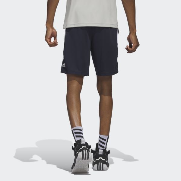 Adidas Legends 3-Stripes Basketball Shorts Hot Ink