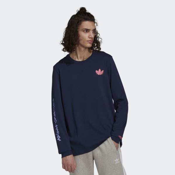 Funny Dino Long Sleeve Tee Adidas Navy