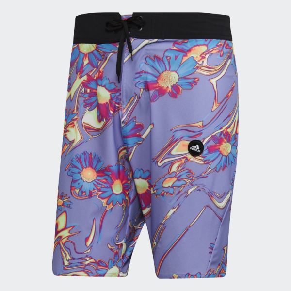 Adidas Positivisea Classic Length Graphic Board Shorts Light Purple