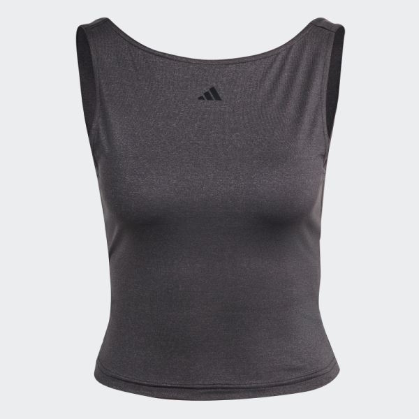 Yoga Studio Crop Tank Top Adidas Black