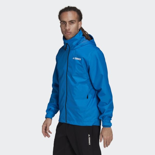 Adidas Terrex Multi RAIN.RDY Two-Layer Rain Jacket Shock Blue