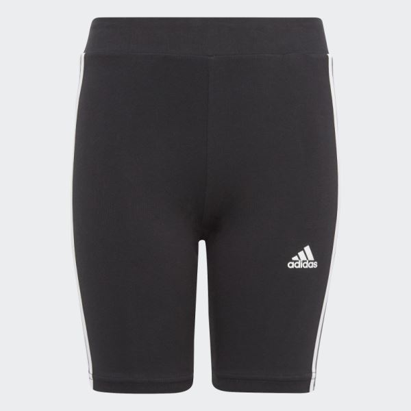 Adidas Essentials 3-Stripes Cotton Bike Tights Black