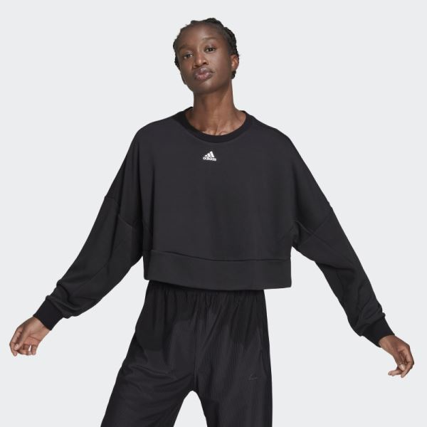 AEROREADY Studio Loose Sweatshirt Black Adidas