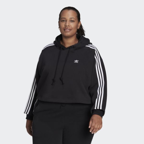 Black Adicolor Classics Hoodie (Plus Size) Adidas