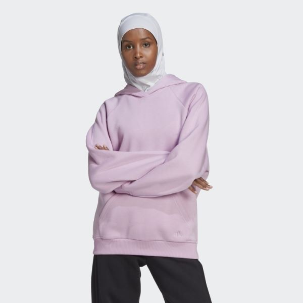 ALL SZN Fleece Boyfriend Hoodie Lilac Adidas