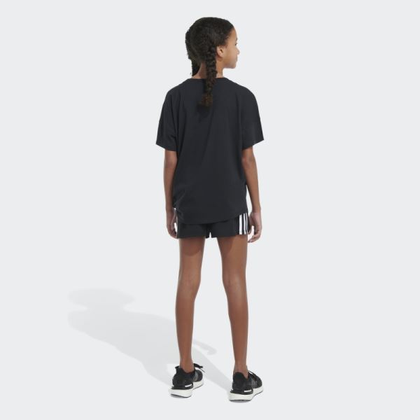 Adidas Black LOOSE FIT TIE FRONT TEE