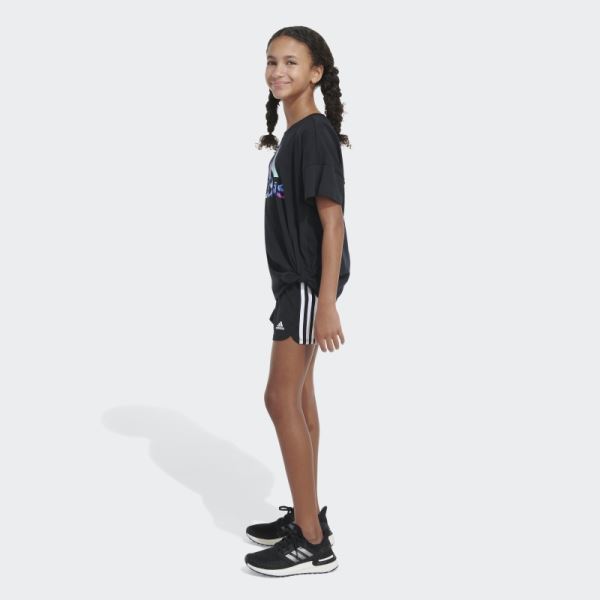 Adidas Black LOOSE FIT TIE FRONT TEE