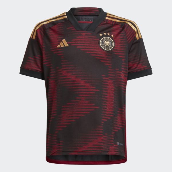 Hot Black Germany 22 Away Jersey Adidas