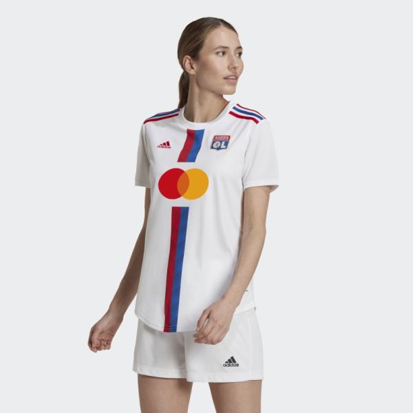 White Olympique Lyonnais 22/23 Home Jersey Adidas Fashion