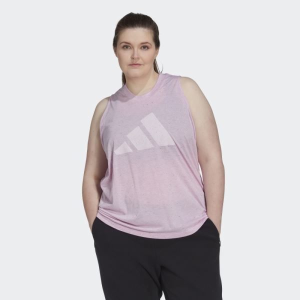 Adidas Future Icons Winners 3.0 Tank Top (Plus Size) Lilac Mel