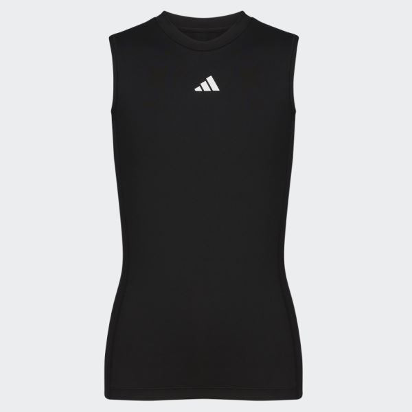 Adidas Black Sleeveless Techfit Top