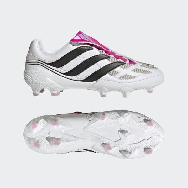 White Predator Precision.1 Firm Ground Cleats Adidas