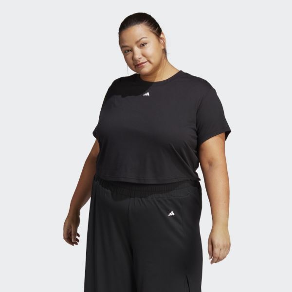 Studio Tee (Plus Size) Adidas Black