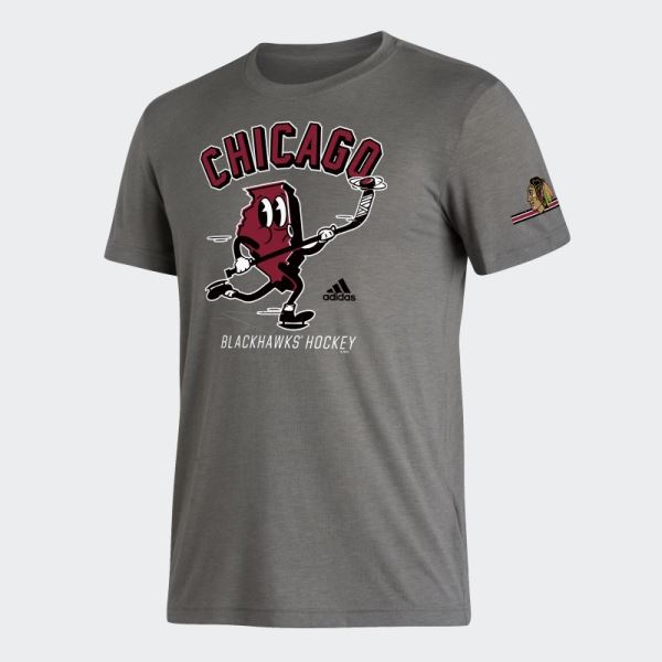 Adidas Blackhawks Tee Core Heather