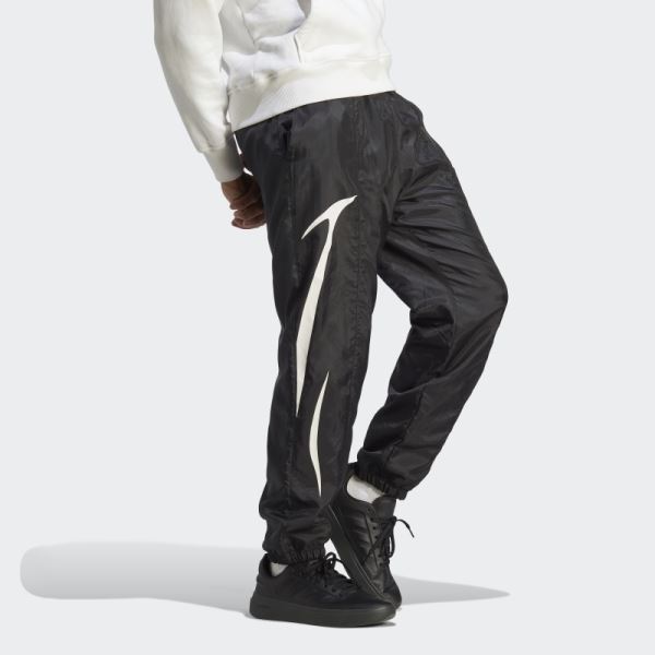 Black Adidas Colourblock Woven Tracksuit Bottoms