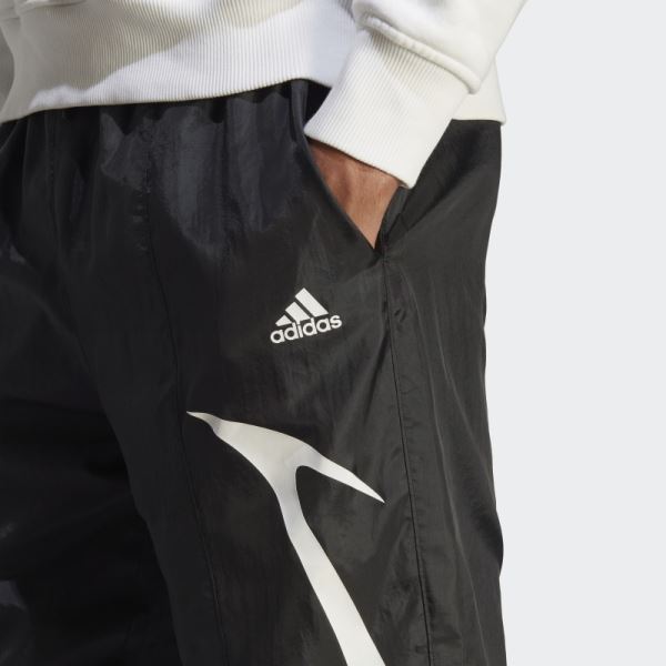 Black Adidas Colourblock Woven Tracksuit Bottoms