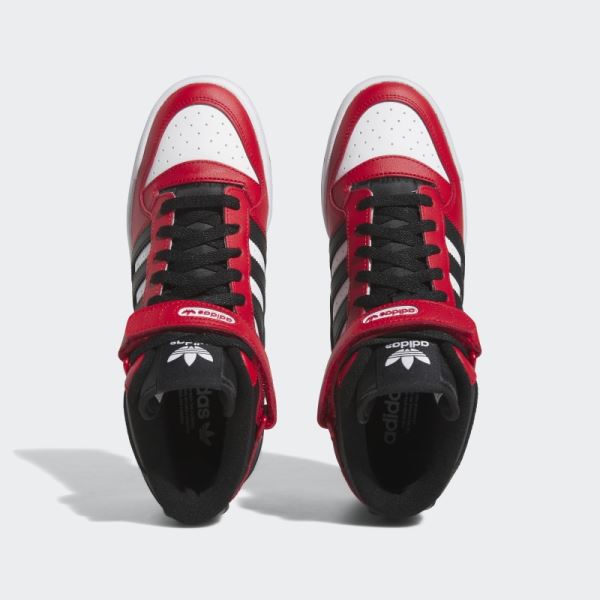 Scarlet Adidas Forum Mid Shoes