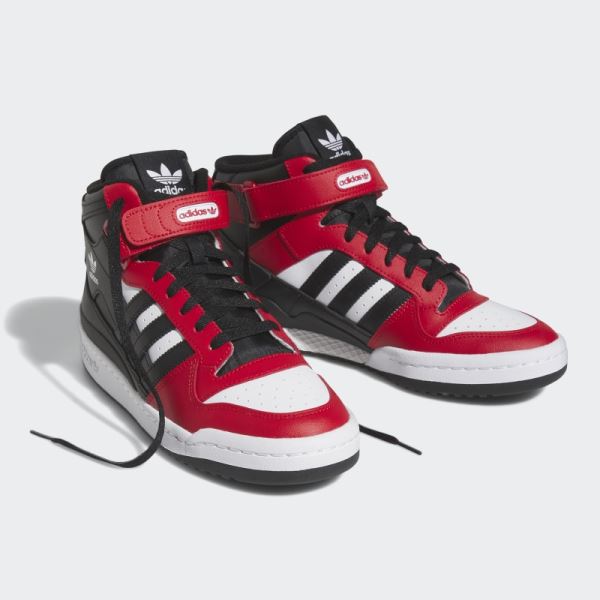 Scarlet Adidas Forum Mid Shoes