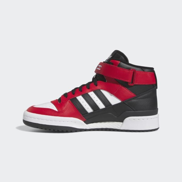 Scarlet Adidas Forum Mid Shoes