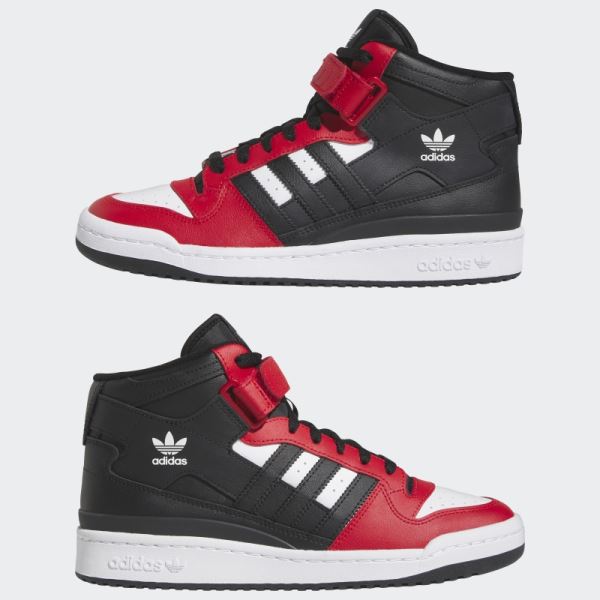 Scarlet Adidas Forum Mid Shoes