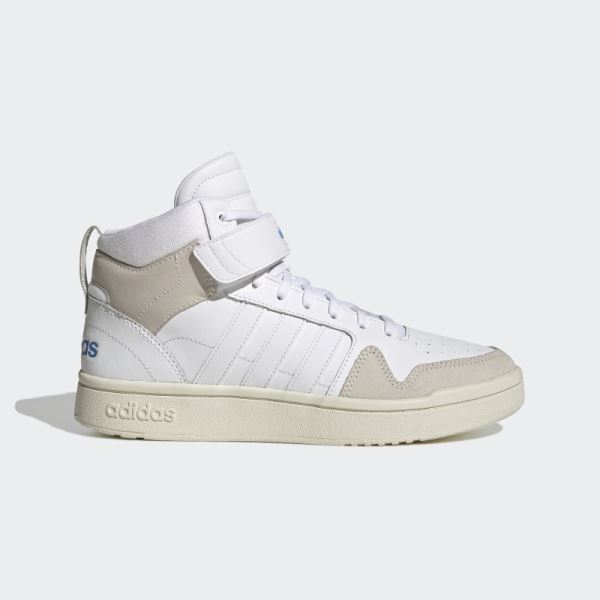 White PostMove Mid Cloudfoam Super Lifestyle Basketball Mid Classic Shoes Adidas