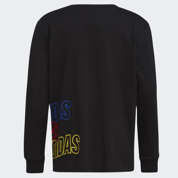 Adidas Black Warped Wrap Long Sleeve Tee