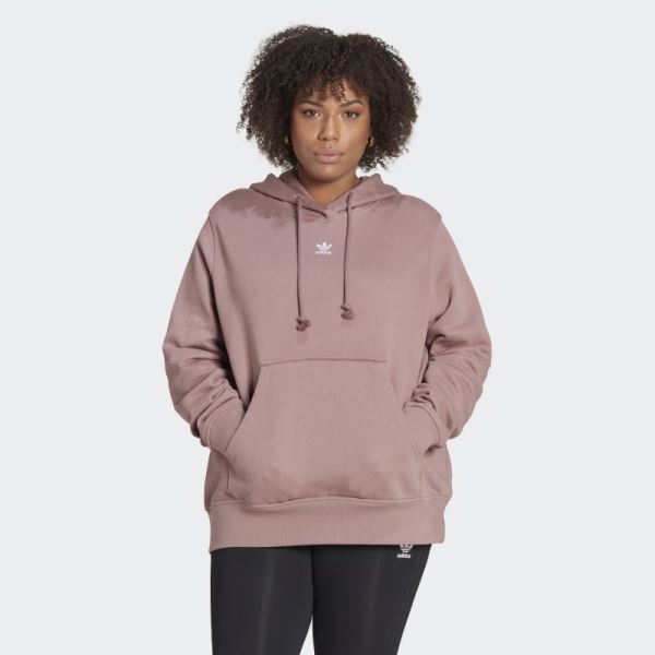 Adidas Purple Adicolor Essentials Hoodie (Plus Size)