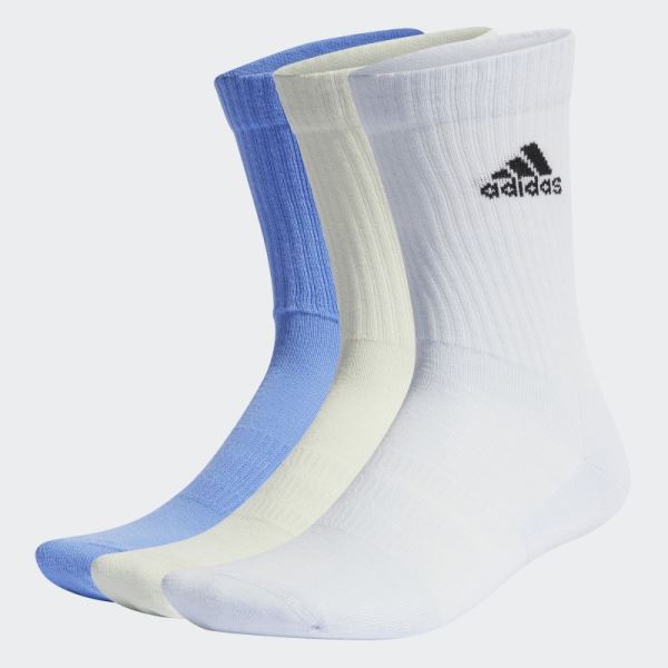 Adidas Blue Cushioned Crew Socks 3 Pairs