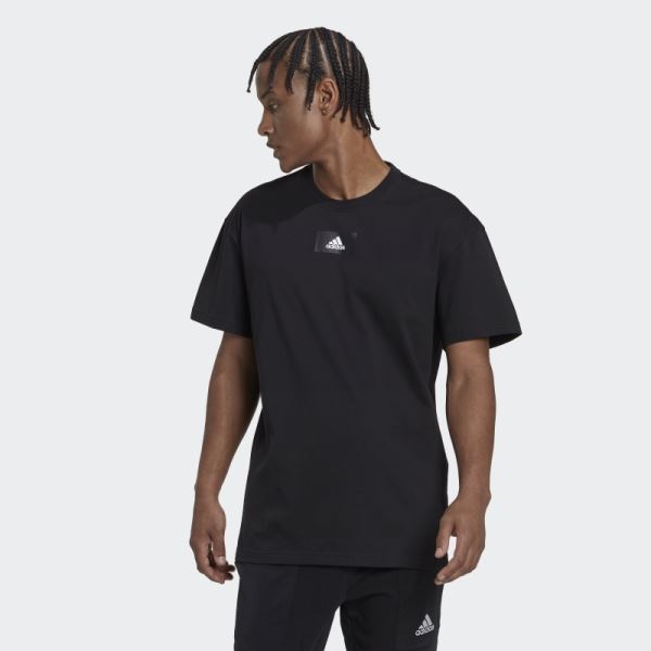 Essentials FeelVivid Drop Shoulder Tee Black Adidas