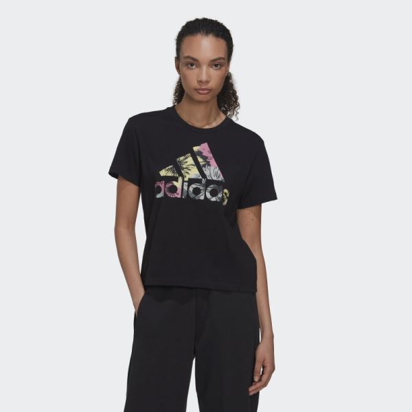 Allover Print Regular Tee Adidas Black