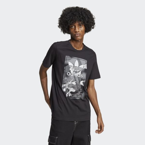 Black Adidas Graphics Camo Tongue T-Shirt