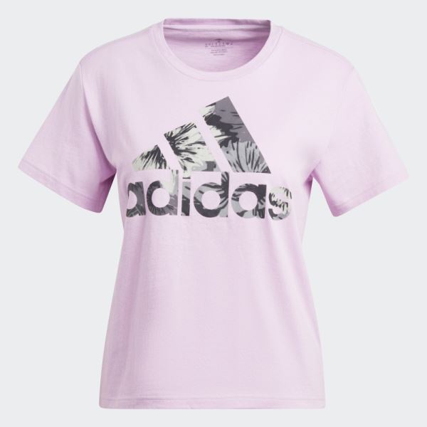 Adidas Allover Print Regular Tee Lilac