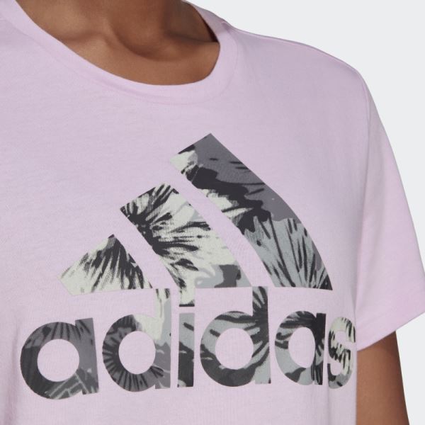 Adidas Allover Print Regular Tee Lilac