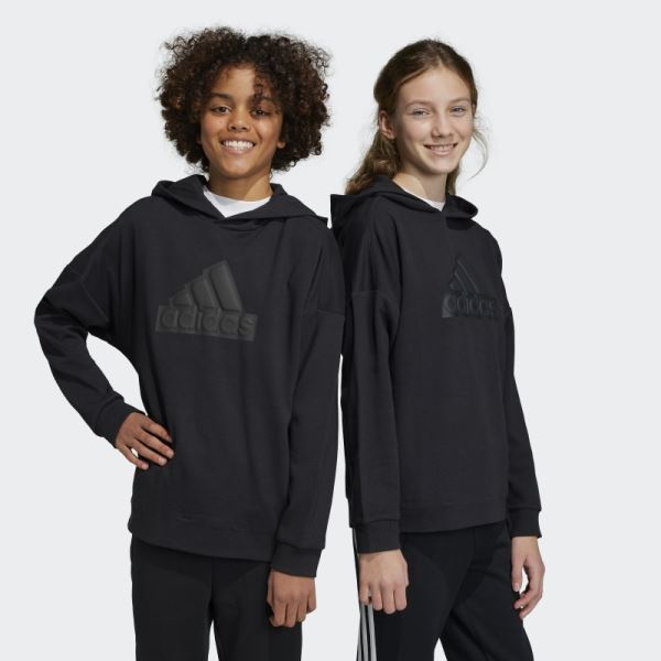 Black Future Icons Logo Hooded Sweatshirt Adidas