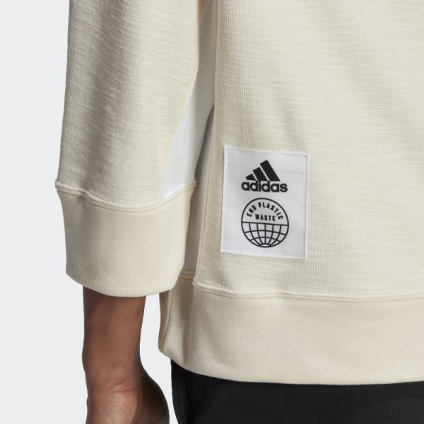 Reversed French Terry Hoodie (Gender Neutral) Undyed Adidas