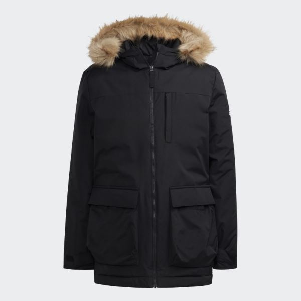 Adidas Black Utilitas Hooded Parka Stylish