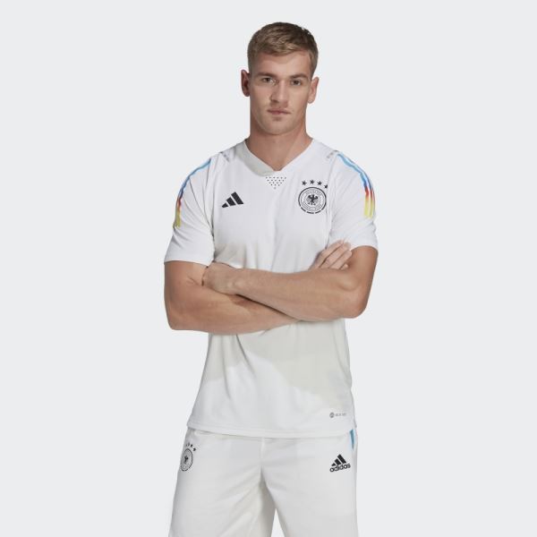 Adidas Germany Tiro 23 Game Day Pre-Match Jersey White