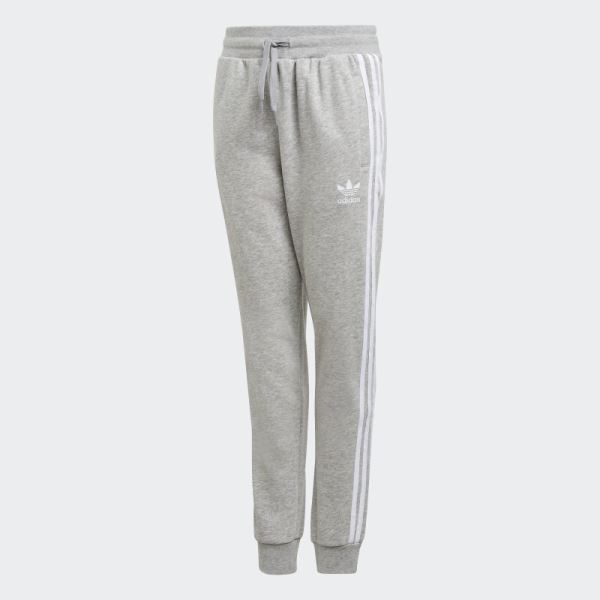 Adidas Medium Grey 3-Stripes Joggers