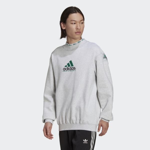 Light Grey Heather EQT Archive Crewneck Sweatshirt Adidas