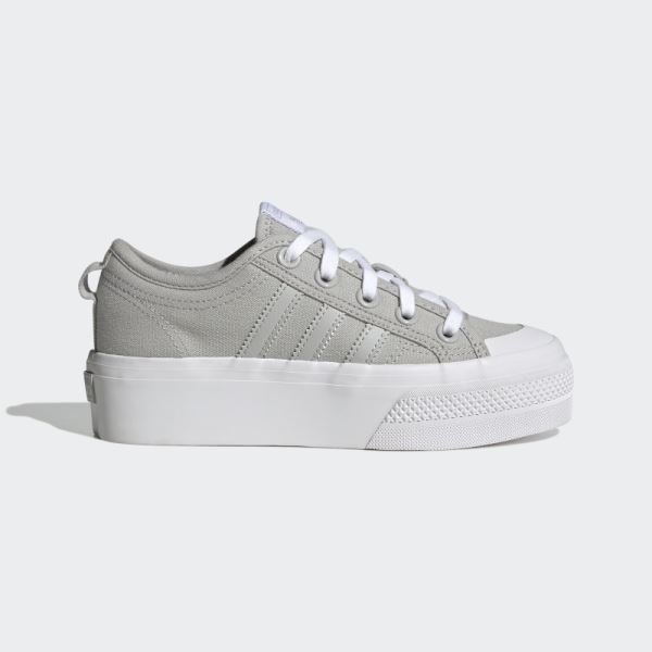 Grey Nizza Platform Shoes Adidas