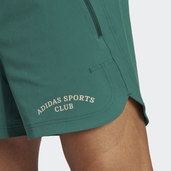 Green Sports Club Graphic Shorts Adidas